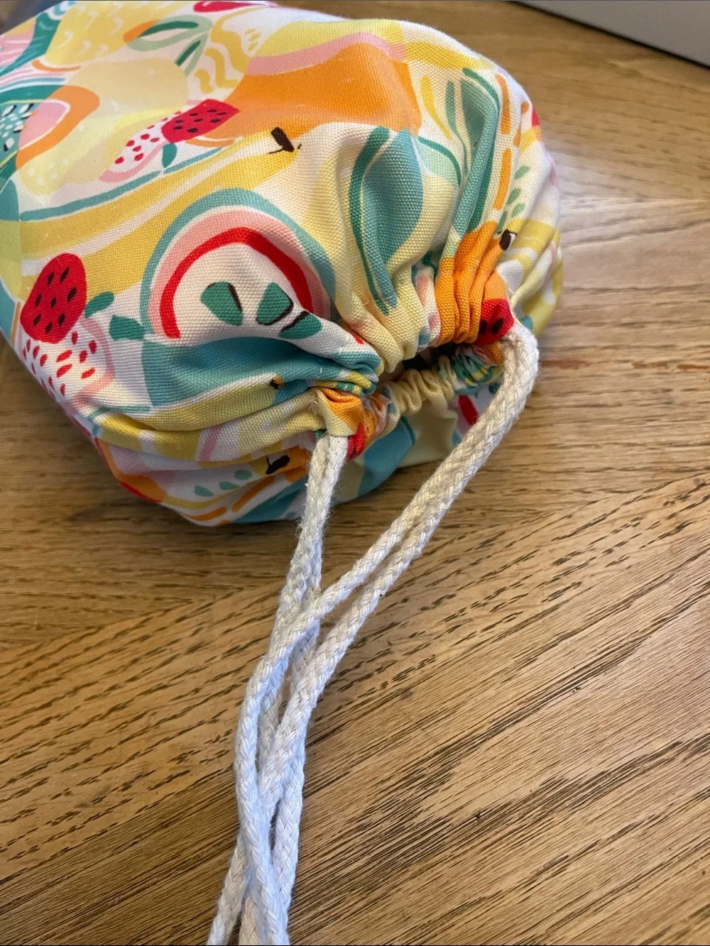Caro Fruit Print Beach Towel Bag - Multi-Color
